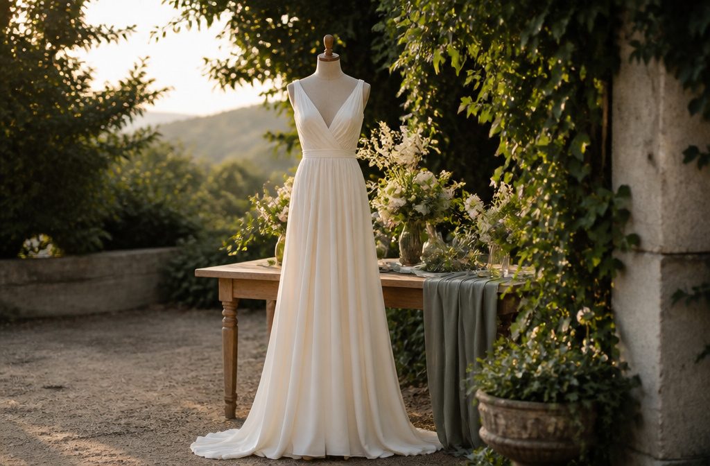 A collage of various wedding dress formal attire styles displayed together.